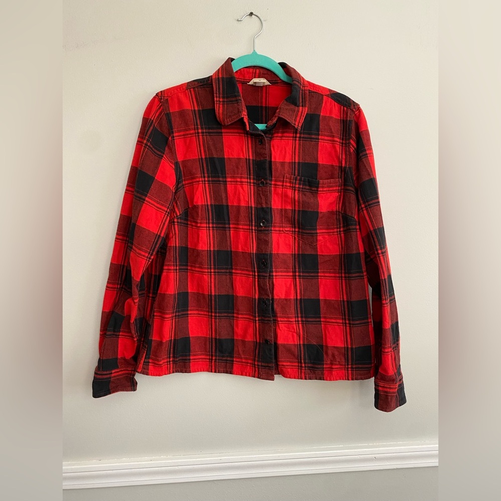 Duluth Women's Free Swingin' Flannel Split Tail Untucked Shirt - M‎